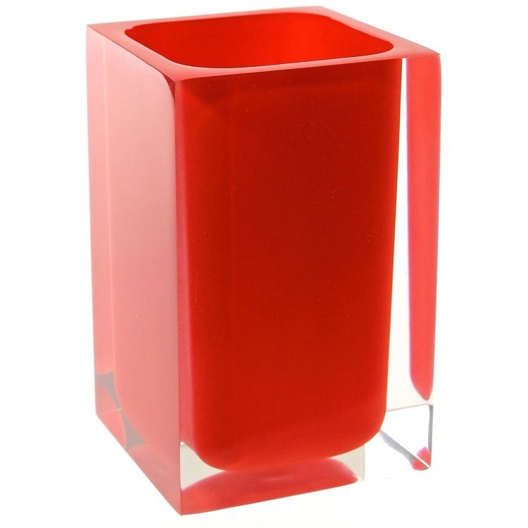 Gedy RA98-06 Square Red Toothbrush Holder